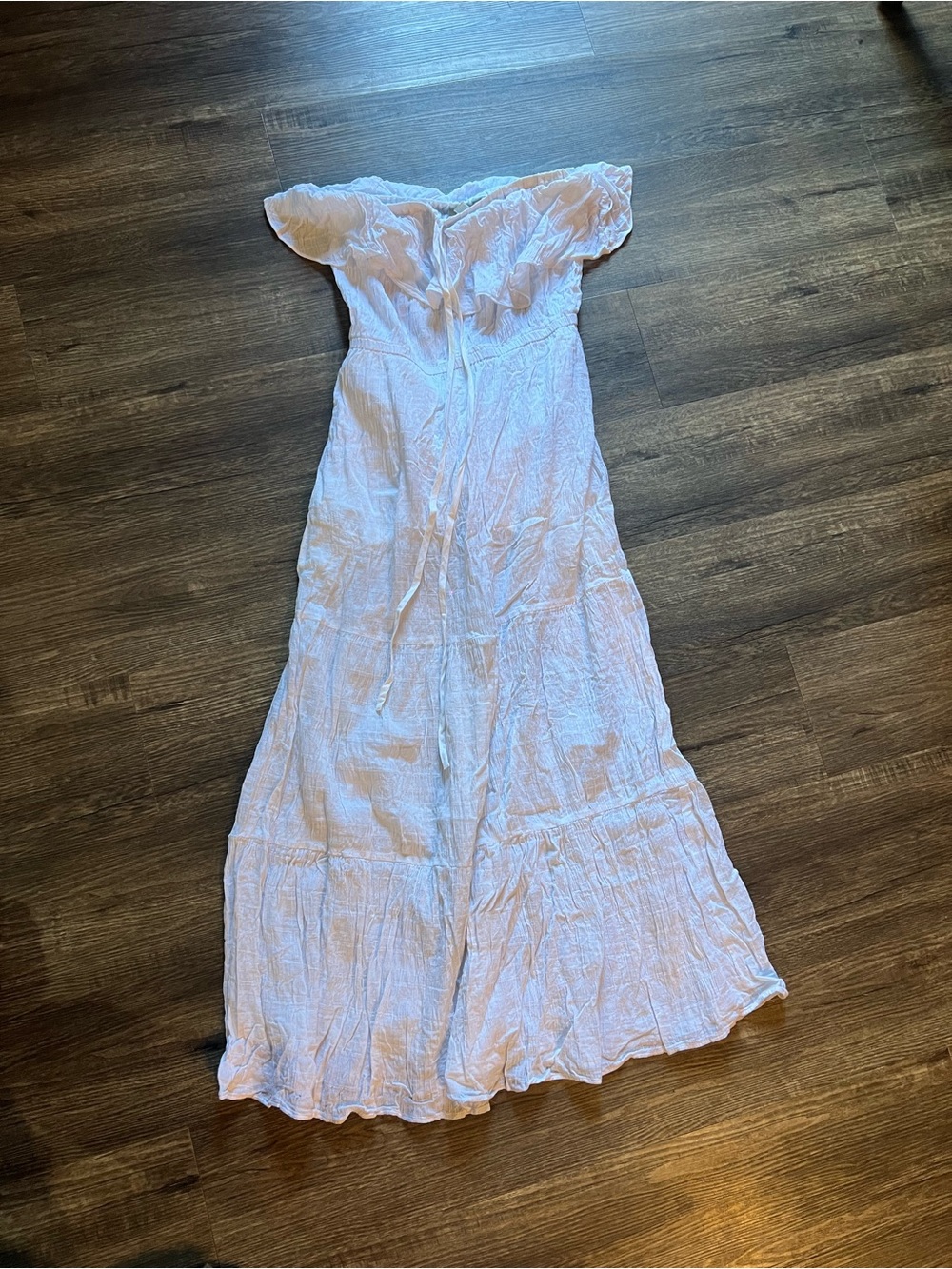 Michael Kors White Off-Shoulder Maxi Dress